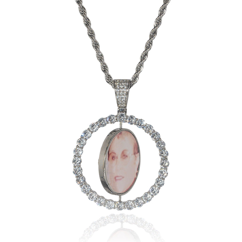 Single Row Spinning Custom Image Pendant