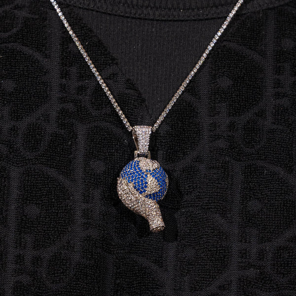 World In Your Hands Pendant - White Gold