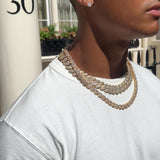 20mm Monaco + 10mm Clustered Tennis Chain Bundle - Gold